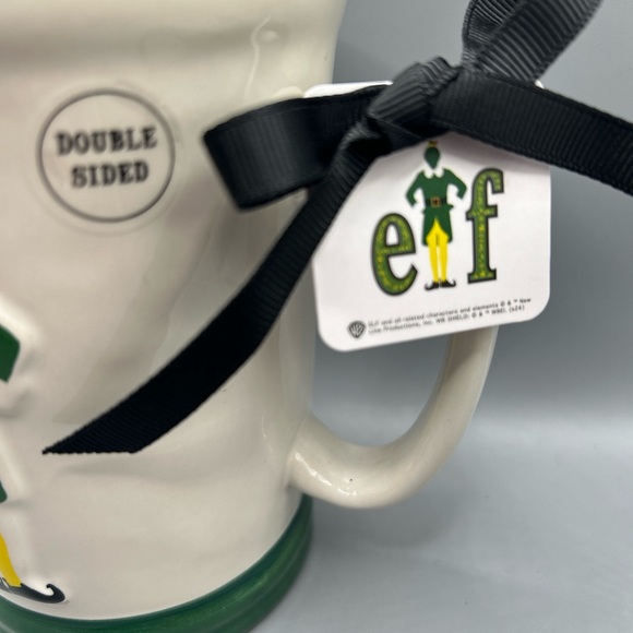 Rae Dunn Elf WORLD’S BEST CUP OF COFFEE Christmas Mug NEW Design 2024 NEW - Picture 3 of 4